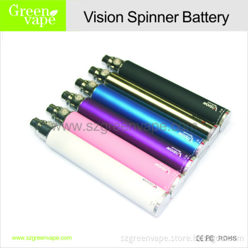 Hot Selling ego twist battery VV 3.2~4.8V Vision Spinner Battery 650mah /900mh /1100mah /1300mah